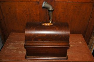 Old Antique U.  S.  Phonograph Co.  Junior Cylinder Player Edison Cylinder Style