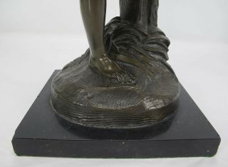 ORIG Jean Francois Theodore Gechter (1796 - 1844) Antique Bronze Nude on Stump yqz 12