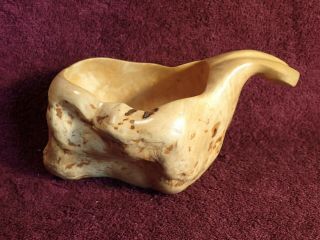 Wwii 1944 Trench Art Handmade Burl Wood Drinking Cup Kuksa Kiruna Sweden Swedish