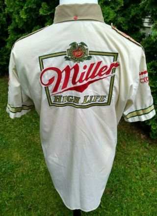 Vintage Bobby Allison 1998 Miller High Life NASCAR Winston Cup Pit Crew Shirt 3