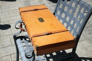 Vintage Leather Shotgun Gun Case - English Take Down Trunk Case 2