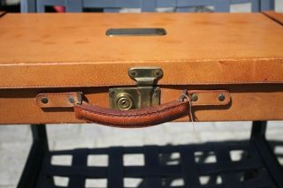 Vintage Leather Shotgun Gun Case - English Take Down Trunk Case 4