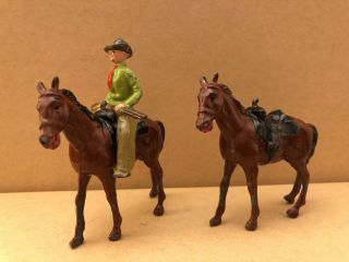 Vintage Johillco,  England Lead Horse & Rider Figure & Horse Cowboy