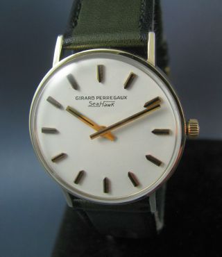 Vintage Girard Perregaux Seahawk 10k Gold GF Luxury Mens Watch 17J 1960s 2