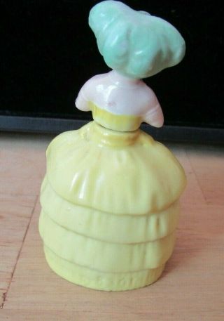 Antique German Porcelain Tiny Art Deco Lady Perfume Bottle - vintage 3