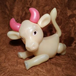 Vintage Rare Russian plastic toy - Cow - 7.  8 in - Soviet Doll USSR 2