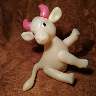 Vintage Rare Russian plastic toy - Cow - 7.  8 in - Soviet Doll USSR 5