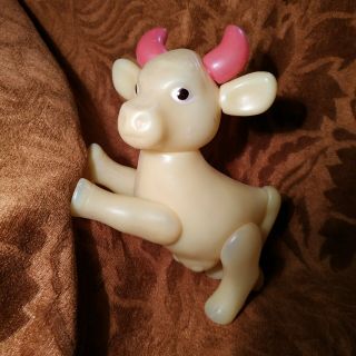 Vintage Rare Russian plastic toy - Cow - 7.  8 in - Soviet Doll USSR 7
