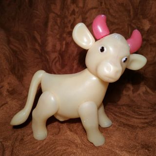 Vintage Rare Russian plastic toy - Cow - 7.  8 in - Soviet Doll USSR 8