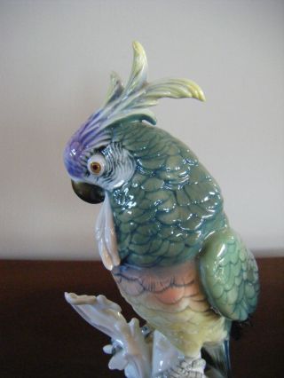 Vintage Karl Ens Porcelain Parrot Cockatoo Figurine 5
