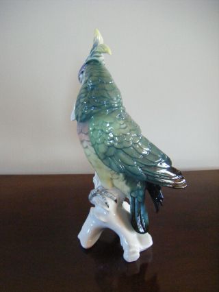 Vintage Karl Ens Porcelain Parrot Cockatoo Figurine 6