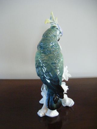 Vintage Karl Ens Porcelain Parrot Cockatoo Figurine 7
