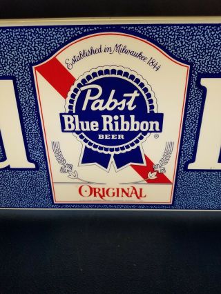 (VTG) 1986 Pabst cold Beer light up back bar sign game room man cave pbr 2