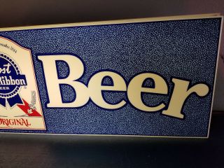 (VTG) 1986 Pabst cold Beer light up back bar sign game room man cave pbr 4