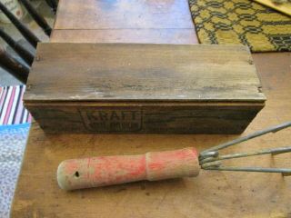 Vintage Garden Farm Hand Tool Old Wooden Cheese Box 4