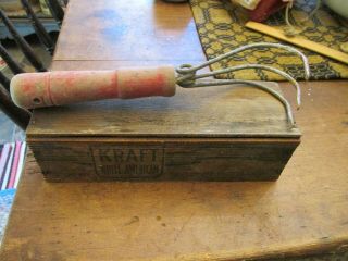 Vintage Garden Farm Hand Tool Old Wooden Cheese Box 5