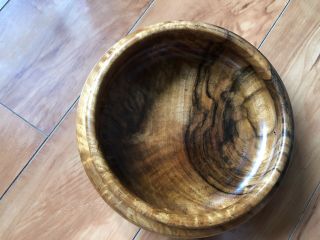 Pete Nelson signed wood turned wood bowl footed quality crafted 5