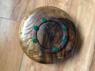 Pete Nelson signed wood turned wood bowl footed quality crafted 6