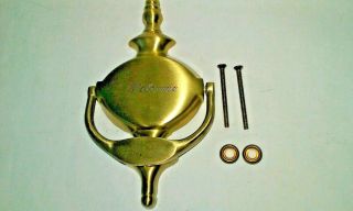 Vintage Brass Door Knocker With Welcome On The Plate