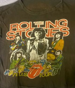 Vintage Rare Rolling Stones 1978 Concert Tour T Shirt double sided dragon 5