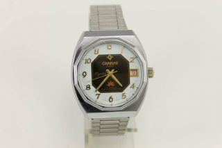 1960 ' s Vintage OVARAS Crystal 17 Jewels cal.  MB Swiss Wrist Watch 2