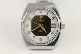 1960 ' s Vintage OVARAS Crystal 17 Jewels cal.  MB Swiss Wrist Watch 3