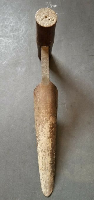 Vintage Antique Gardening Forged Steel Wood Handle Tool 2