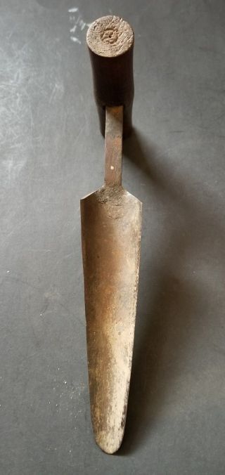 Vintage Antique Gardening Forged Steel Wood Handle Tool 3