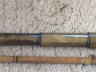 Antique brass army military telescope h c fletcher inscribed (google the name) 10