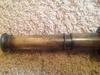 Antique brass army military telescope h c fletcher inscribed (google the name) 12