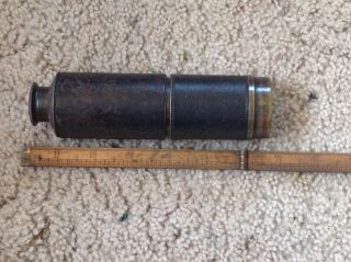 Antique brass army military telescope h c fletcher inscribed (google the name) 5