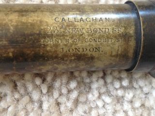 Antique brass army military telescope h c fletcher inscribed (google the name) 8