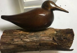 Antique 1940’s Hand Carved From Wood WoodCock Bird Statue 5