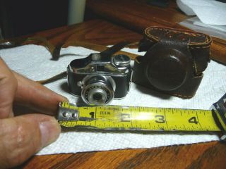 Vintage Spesco MINIATURE CAMERA with Leather Case Japan 6
