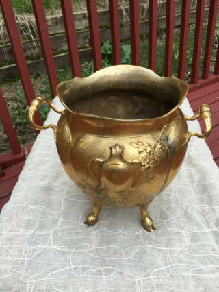 Antique Art Nouveau Gold Gilt Sterling Silver Urn with Handles 1872g 2