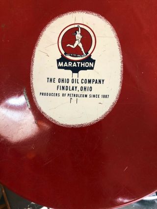 Gas Oil Station Advertising Tin Tray Marathon Oil Co.  Findlay Ohio