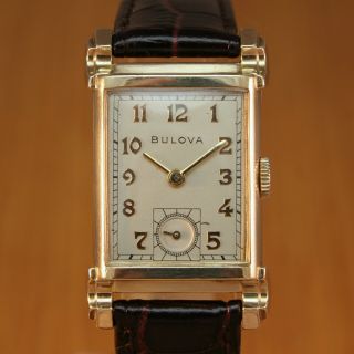 1949 Bulova His Excellency Ww Art Deco Vintage Watch / Gold Fld /