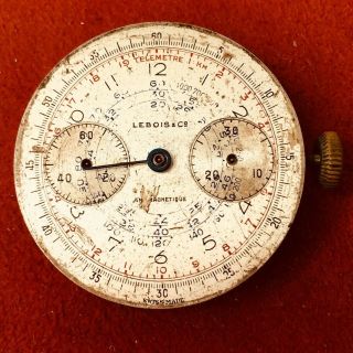 Vintage Lebois & Company Pilots Bi Compact Chronograph Movement Landeron