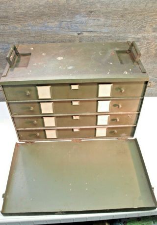 Vintage Ww Ii Us Army Signal Corp Chest Ch - 80 - A Storage Cabinet