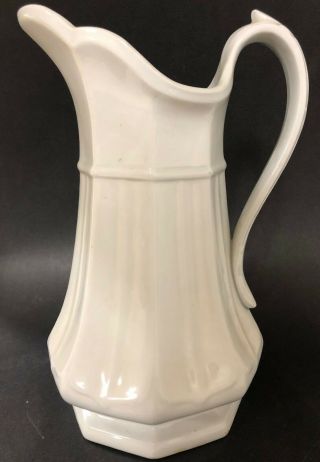 Rare Antique T & R Boote 1851 Shape White Pitcher