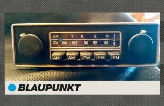 Vintage Early 70s Blaupunkt Frankfurt Am - Fm Stereo Car Radio.  Porsche Bmw Vw