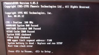 Vintage NEC PowerMate V100 Desktop System w/CPU 100MHz,  Ram,  853.  6MB HD 2