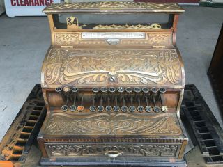 Antique 1904 National Cash Register Model 147 Copper Oxidized - Numbers Match
