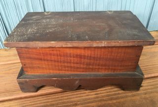 Antique Primitive Handmade Wooden Trinket Dresser Letter Vanity Box