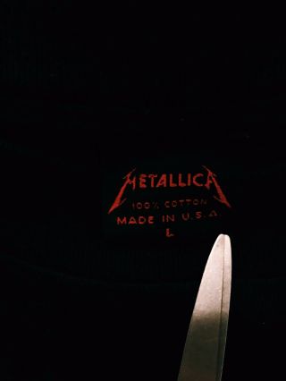 Vintage OG 90’s 92’ Metallica T - Shirt Sandman Tour Concert Band Rock VERY RARE 3