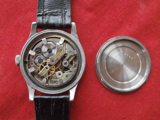 Old Swiss military mechanical wristwatch Helvetia World War II WW II work run 7