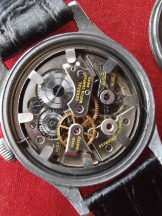 Old Swiss military mechanical wristwatch Helvetia World War II WW II work run 8