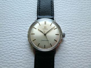 Rare Vintage Steel OMEGA SEAMASTER Men ' s dress watch from 1969 ' s year 4