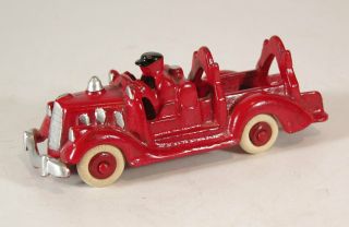 1930s Cast Iron Toy Fire Engine / Ladder Truck 2231 By Hubley Restored Paint
