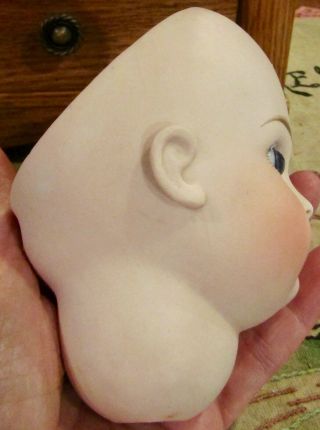 Very Rare Antique C1890 Closed Mouth Kestner Bisque Doll Head,  AT Type 2